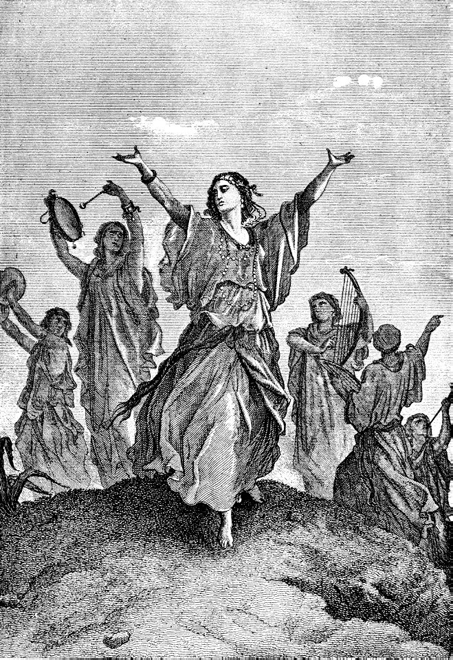 045 Judges 11 v34 Jephthahs Daughter greets him