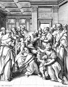 105 Jesus Blesses the Little Children (Collaert 16th c)