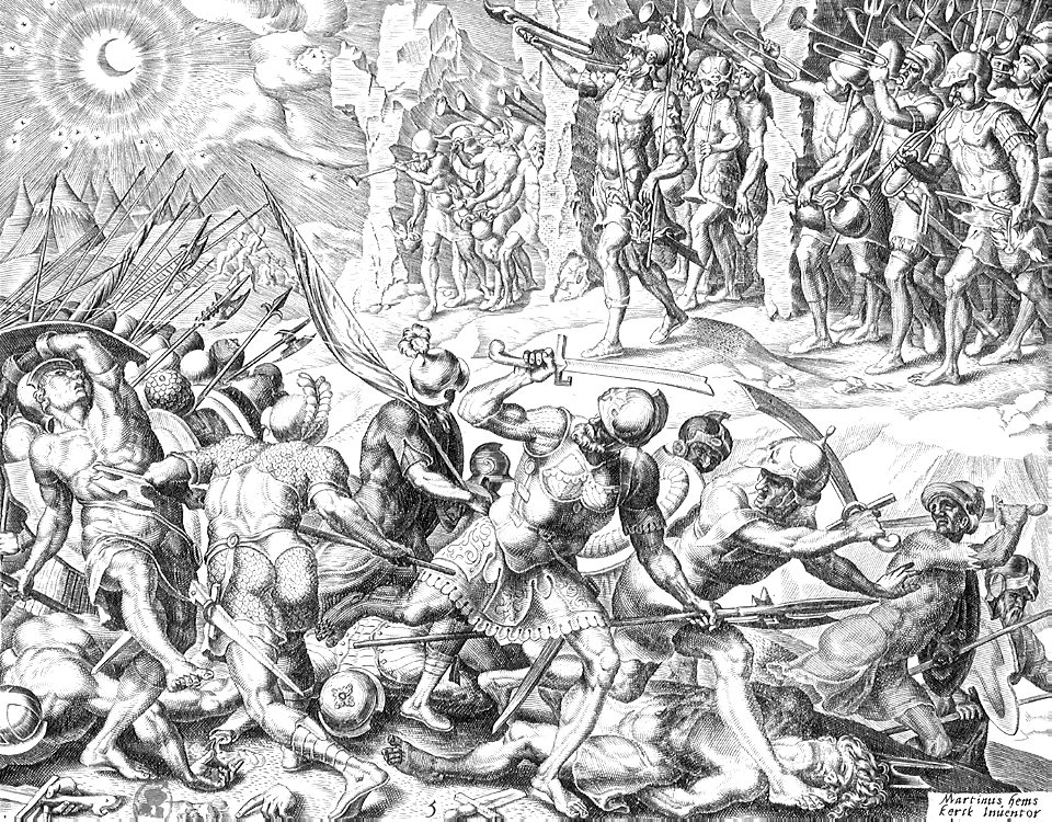 093 Gideon Destroying the Army of the Midianites (Heemskerck 1561)