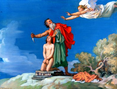 044 The Sacrifice of Isaac (Flandrin 1860). Free illustration for personal and commercial use.