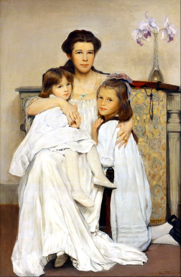 The artist's wife and daughters - William Sergeant Kendall