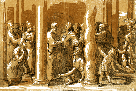 188 Peter and John Healing the Lame Man at the Beautiful Gate (Mazzola 1530) (color)