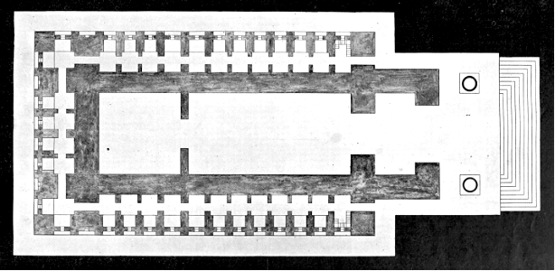 04 Ezekiel 43 v10 Top View of the Temple with Chambers. Free illustration for personal and commercial use.