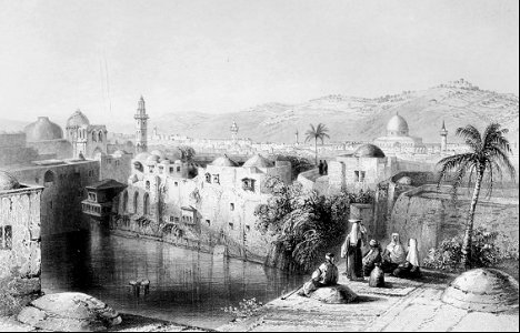 Pool of Hezekiah, Jerusalem. Free illustration for personal and commercial use.