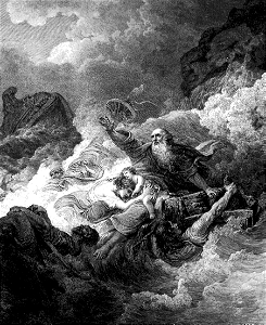 53 Acts 27 v43-44 Paul shipwrecked (Loutherbourg)