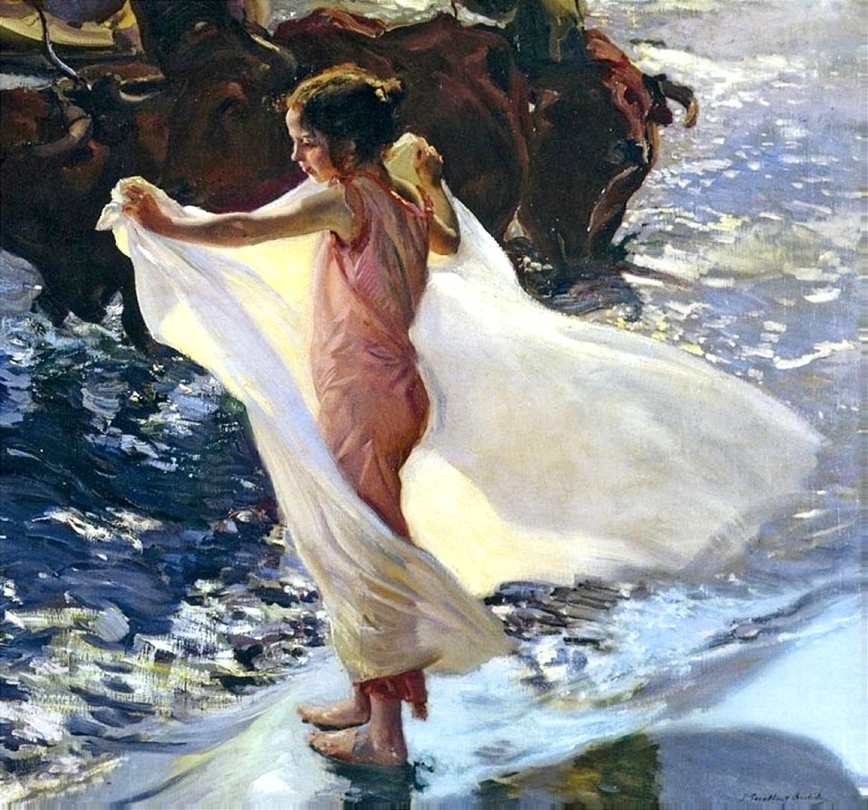 Bathing time - Joaquín Sorolla y Bastida