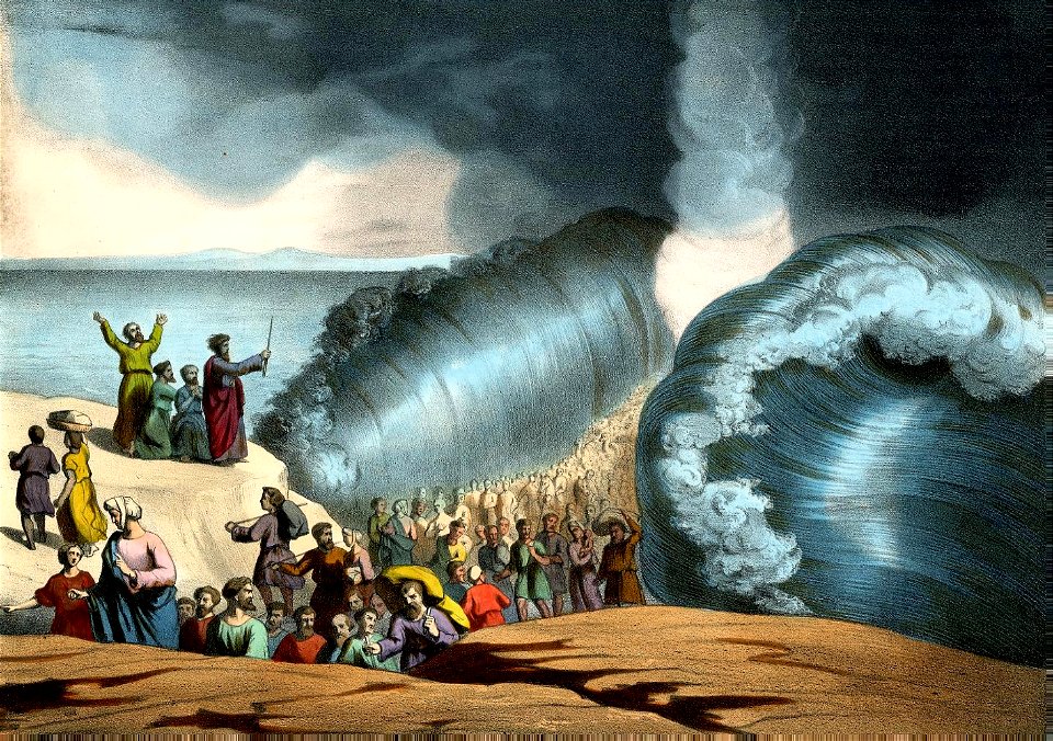 17 Moses leading the Israelites through the Red Sea
