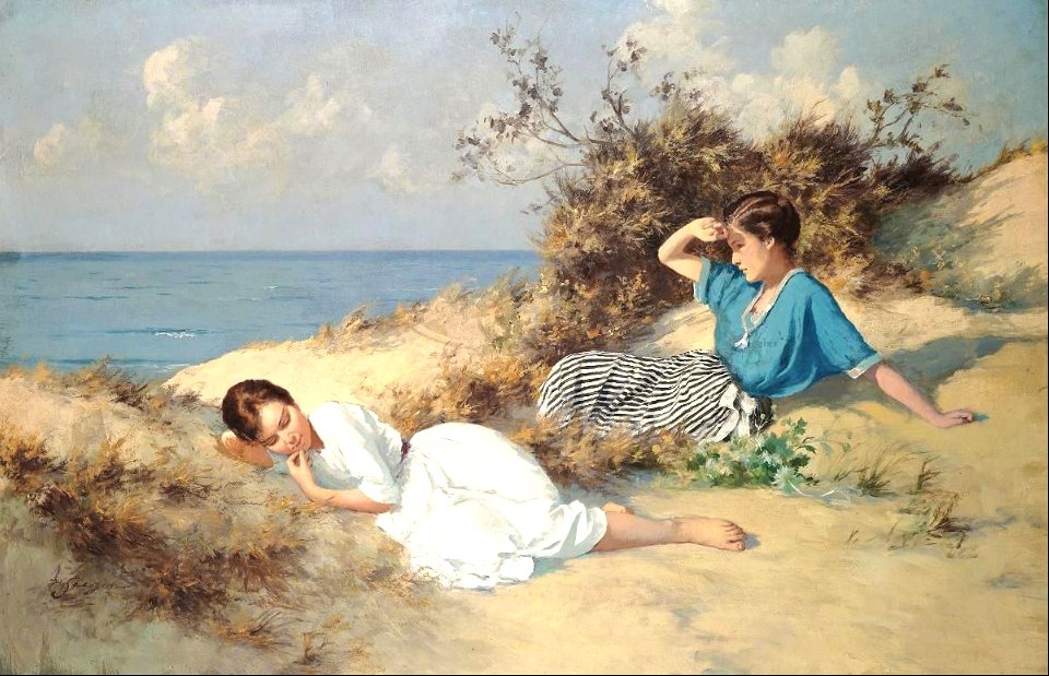 On the beach - Hermann Seeger