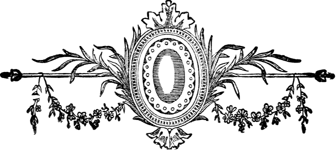 Ornament - Victory Shield with Rod running Horizontal