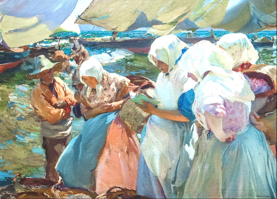 Fisherwomen on the beach - Joaquin Sorolla y Bastida