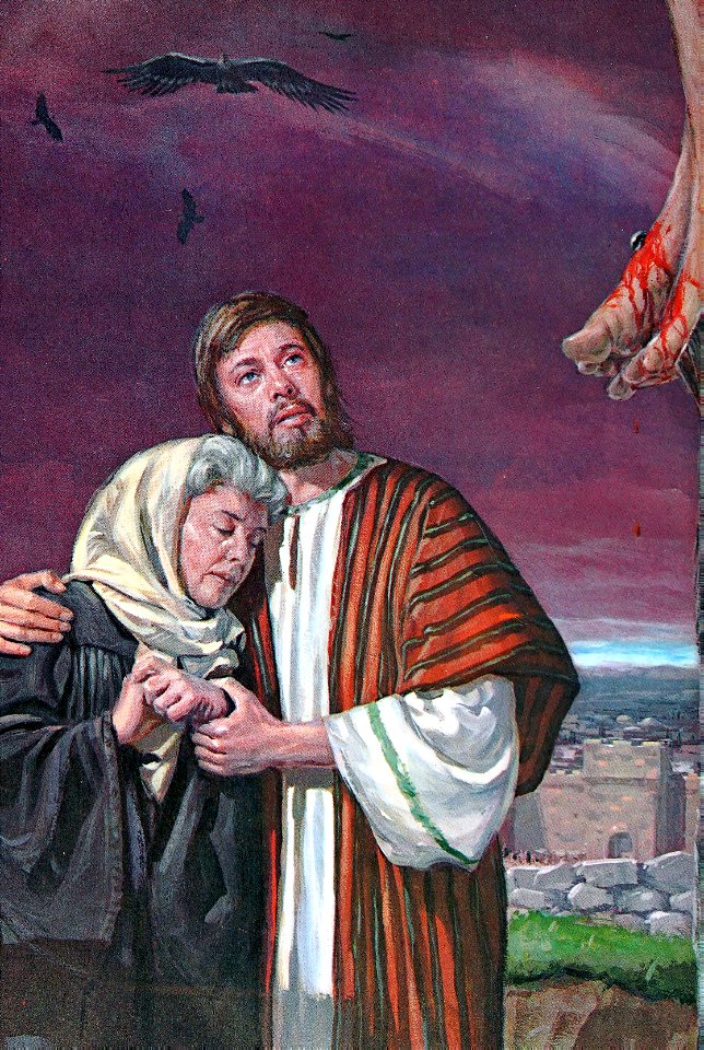 102 To John, Christ entrusted the care of his mother Mary (color)