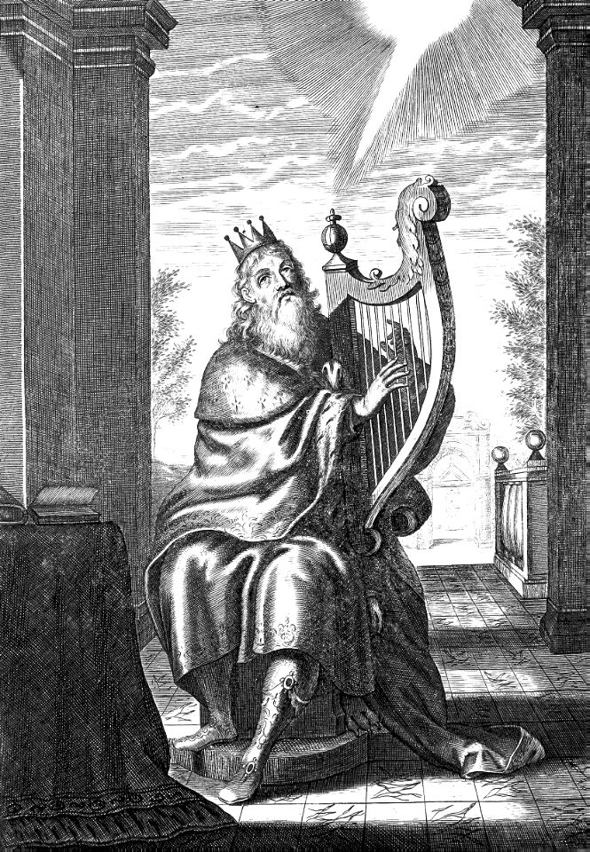 King David playing the Harp