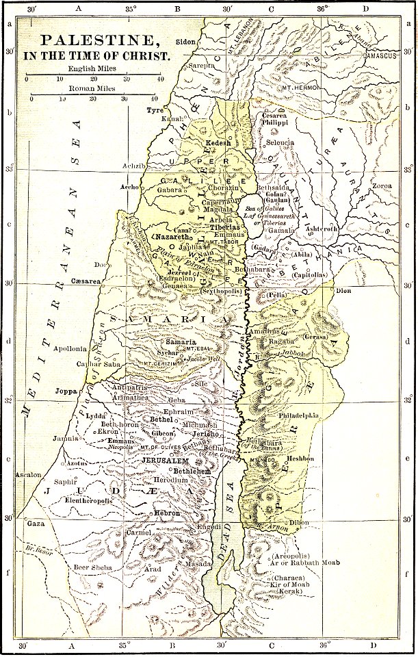 05 Map - Palestine in the Time of Christ - Traditional visual art under ...