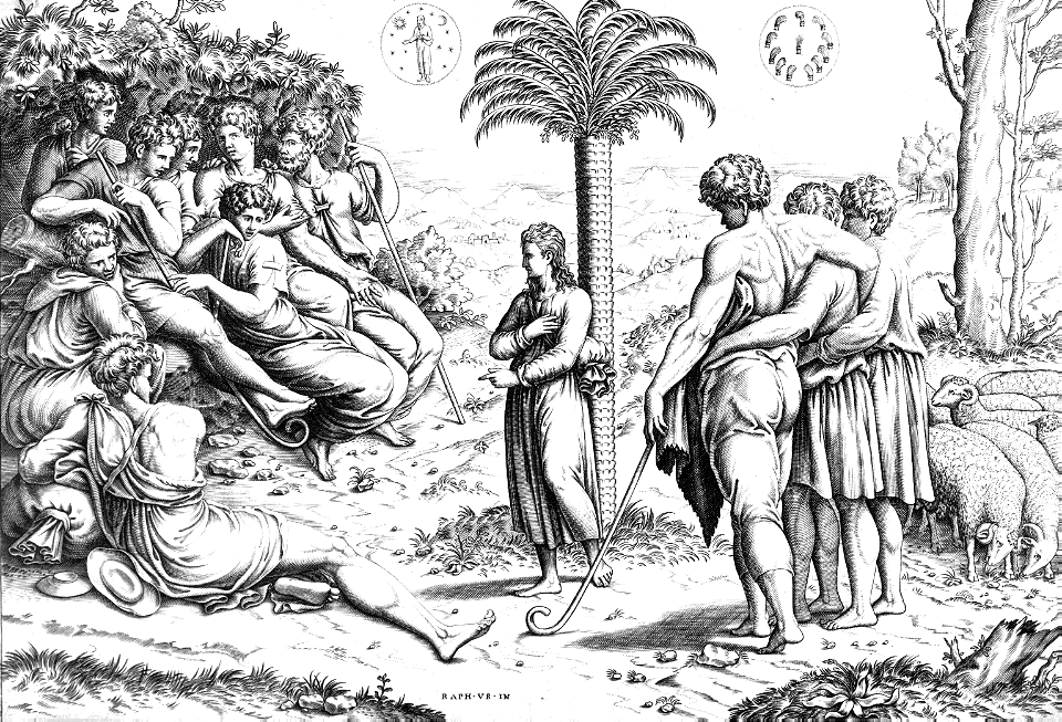 051 Joseph Telling His Dreams (Sanzio 1540)