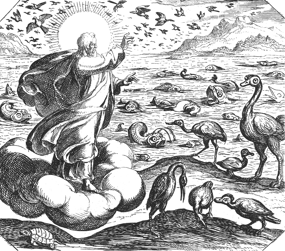 009 God Creating the Birds and the Fish (Tempesta c1600)