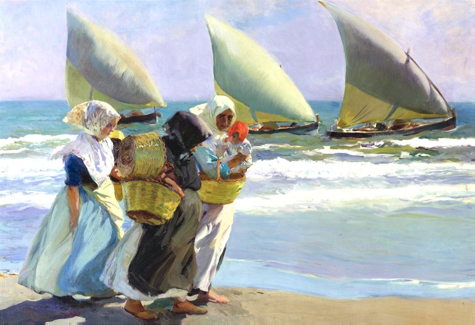 The three sails - Joaquin Sorolla y Bastida
