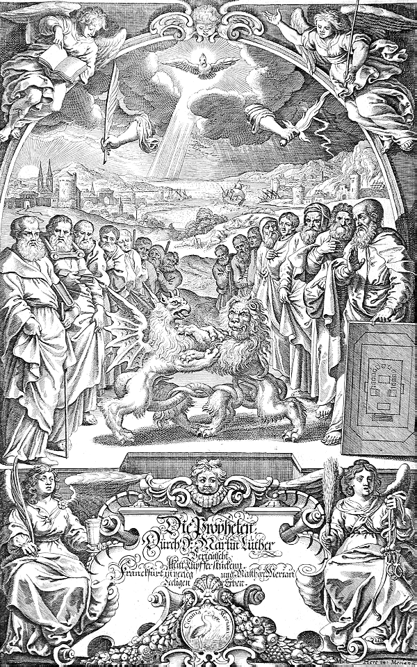Frontispiece to the Book of Prophets (Merian 17th c)