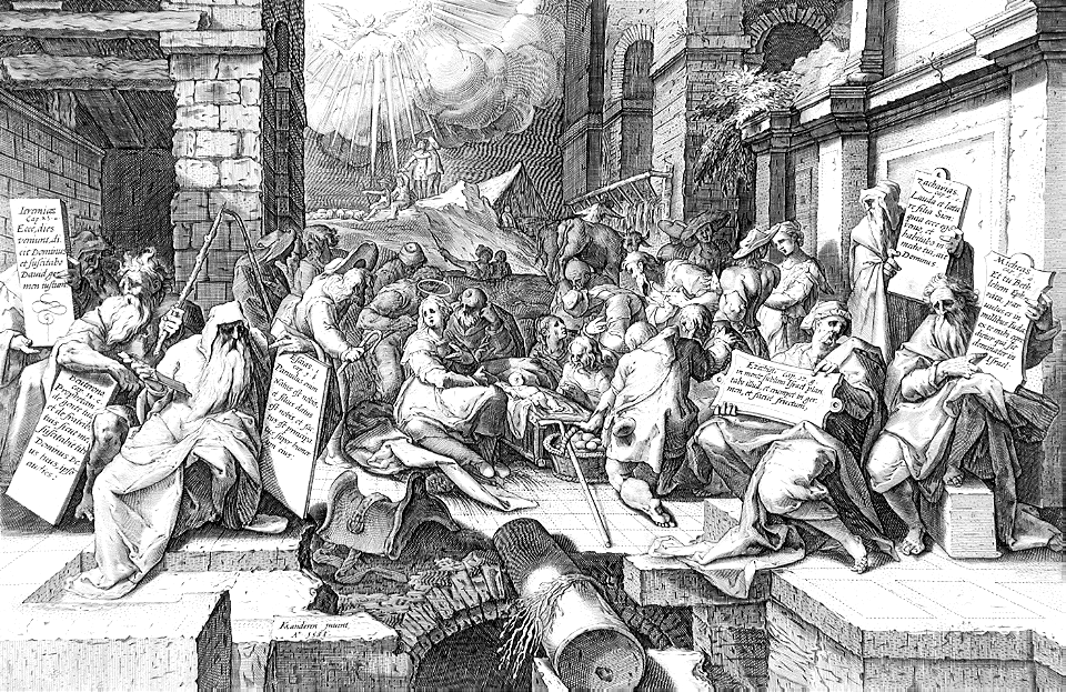 018 The Adoration of the Shepherds with Six Prophets (Matham 1588)