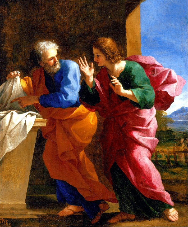 179 John and Peter at Christs Tomb (Romanelli 1640)
