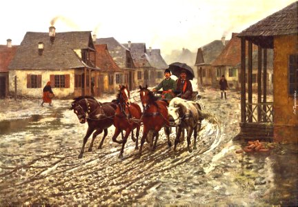 A journey in the rain - Alfred Wierusz-Kowalski