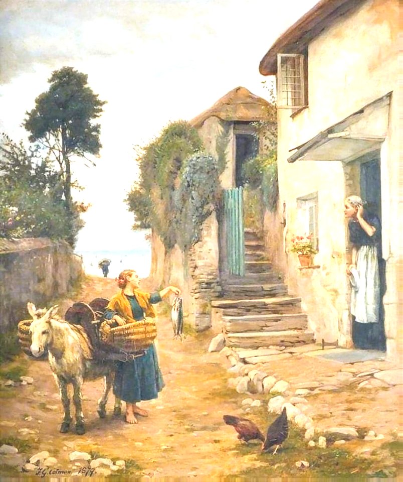 The first otter - Frederick George Cotman