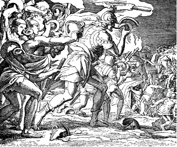 23 Gideons Army blowing their Trumpets