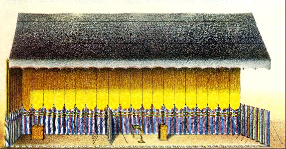 12 Interior of the Tabernacle (side cut away) (color)