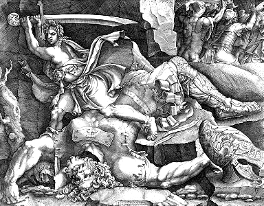 098 David and Goliath (Scultori 1540)