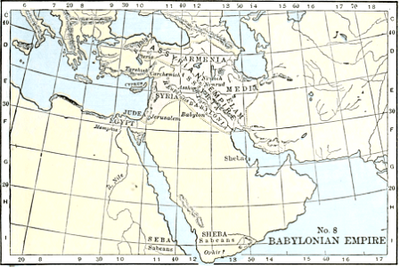 07 Map - Babylonian Empire. Free illustration for personal and commercial use.