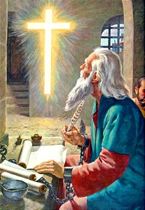 087 As the last days of Pauls life drew near, he looked to the cross of Jesus Christ and gloried in it (color)