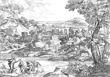 028 Landscape with the Baptism of Christ (Grimaldi 1689)