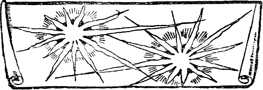 Ornament - Scroll with Two Burning Lights (Suns)