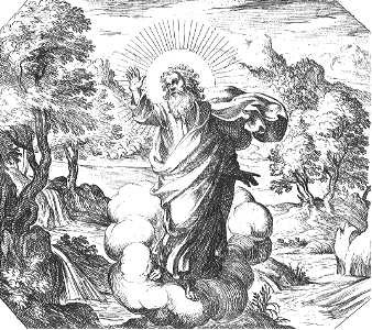 007 God Creating Plants and Trees (Tempesta c1600). Free illustration for personal and commercial use.