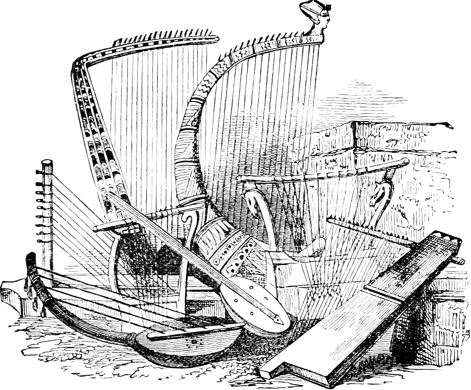 11 Group of Harps and Other Musical Instruments