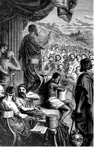 125 Ezra reads from the Scrolls