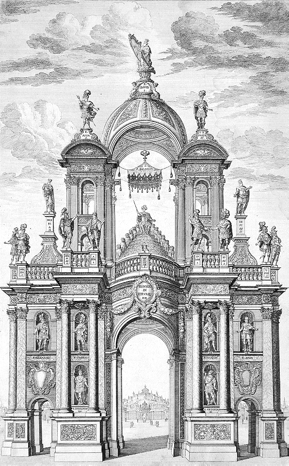 120 Frontispiece with Triumphal Arch with David and Solomon (Ulrich-KIreause 1705)