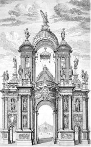 120 Frontispiece with Triumphal Arch with David and Solomon (Ulrich-KIreause 1705)