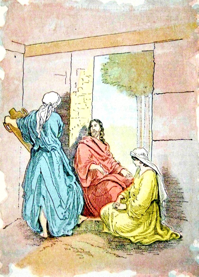 17 Luke 10 - Mary and Martha - Free Stock Illustrations | Creazilla