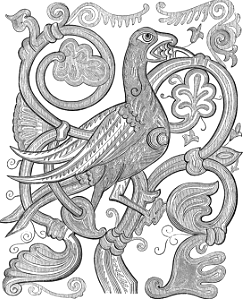 Bird in Swirls