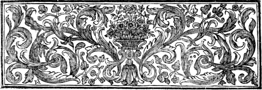 Heading - Flower Basket with Flourishes