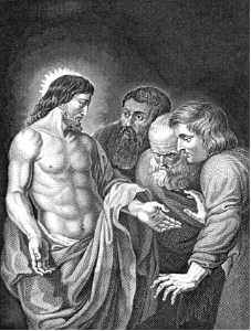 13 The Incredulity of Thomas (feeling the wounds)