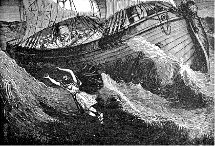 105 Jonah 01 v15 Jonah is thrown into the Sea