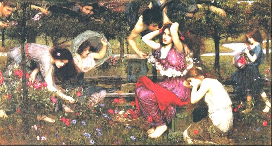 Flora and the zephyrs - John William Waterhouse