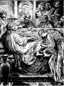 37 Mary anointing the Feet of Jesus