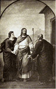 09 On the way to Emmaus. Free illustration for personal and commercial use.