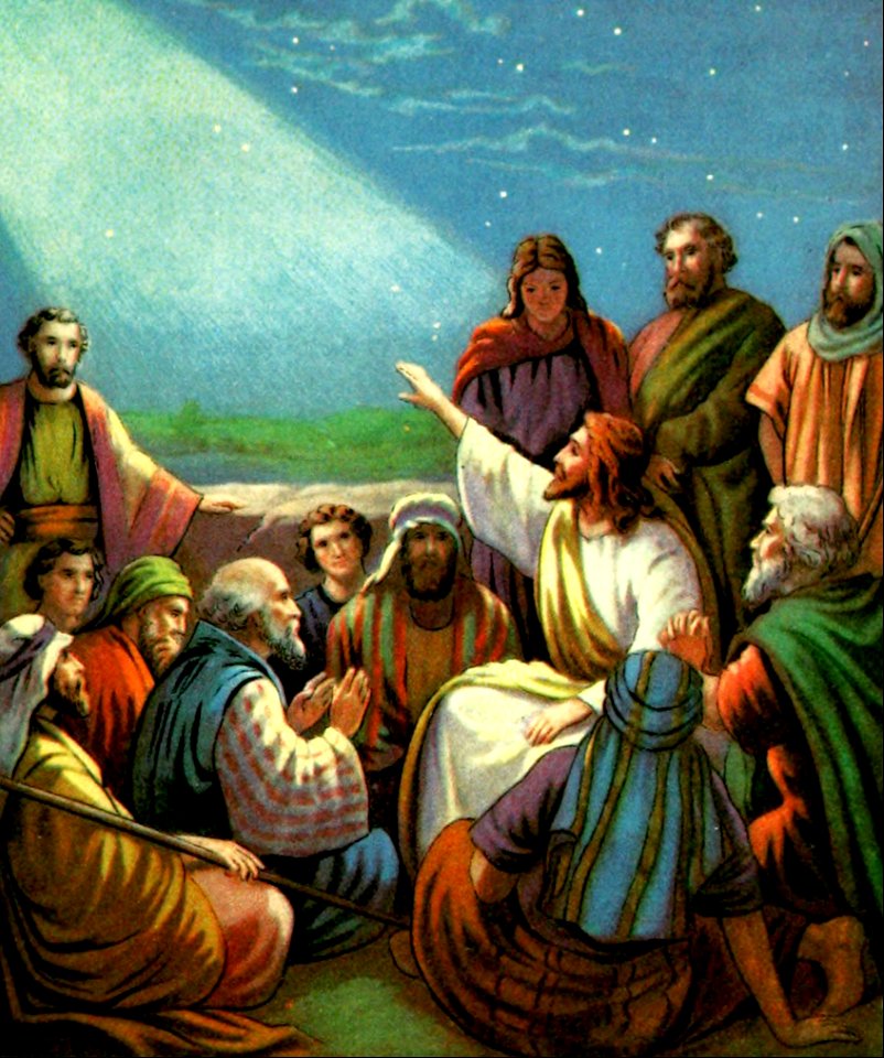 34 Jesus to His Disciples - I go to prepare a place for you (color)