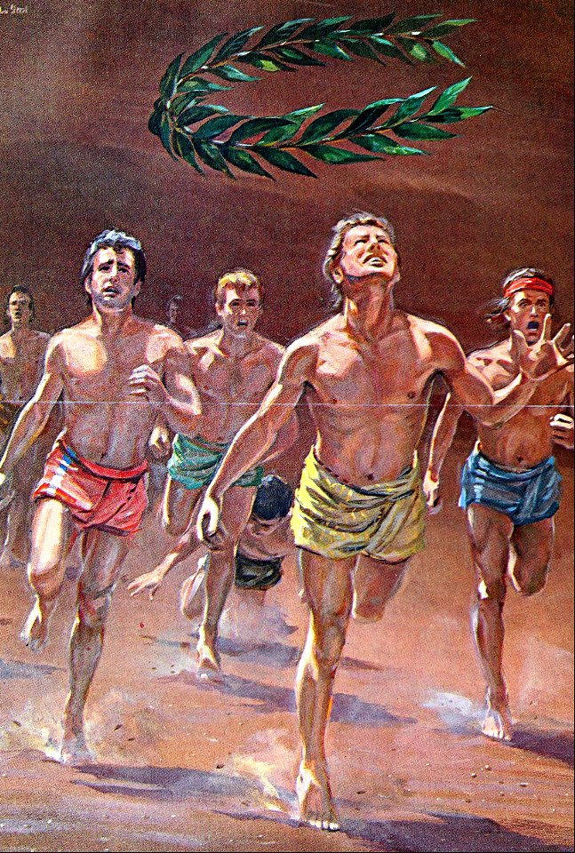 055 Paul wrote to the Corinthians comparing the Christian warfare to a footrace (color)