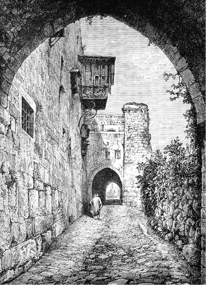 Street in Jerusalem called Via Dolorosa, or the Sorrowful Way