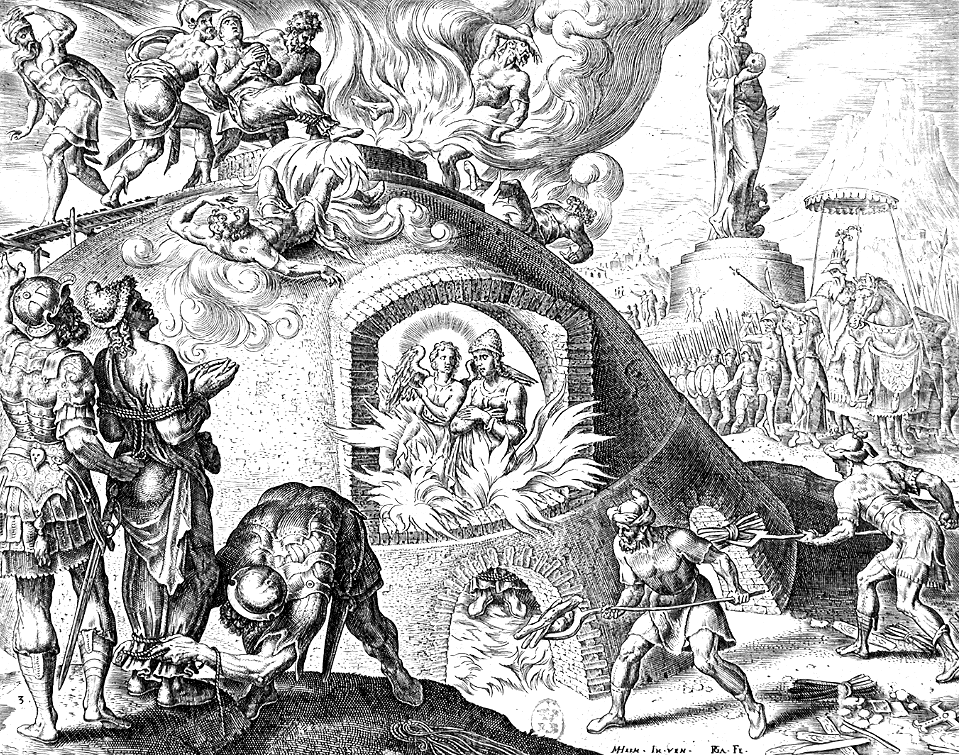 113 The Three Jews Cast into the Fiery Furnace (Galle 1565)