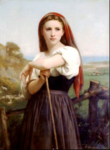 Young shepherdess - William Bouguereau